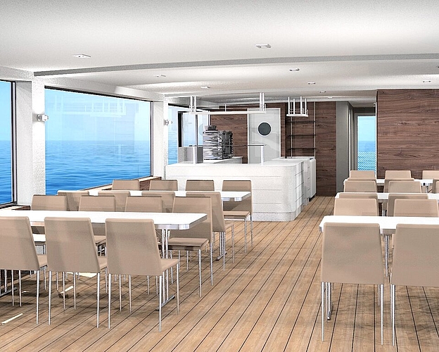 Im Yacht-Stil: Visualisierung des Innenraums des neuen Hallwilersee-Schiffs.Foto: zvg
