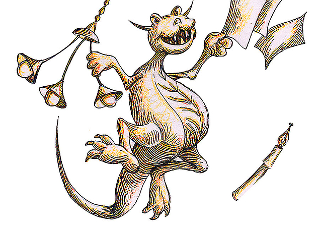 Schnell zur Feder greifen: Gibt es bald Geschichten mit dem Lampendrachen? Foto: zvg
