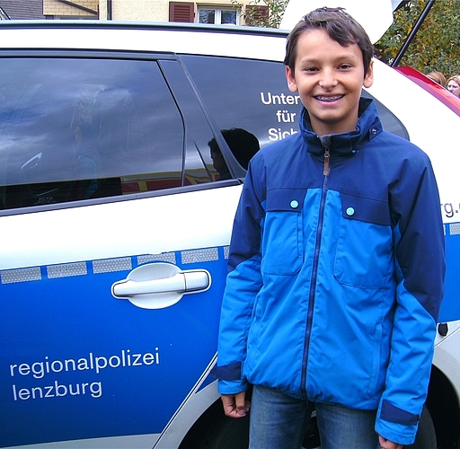 Für Timon ist klar, er wird ganz bestimmt mal Polizist.