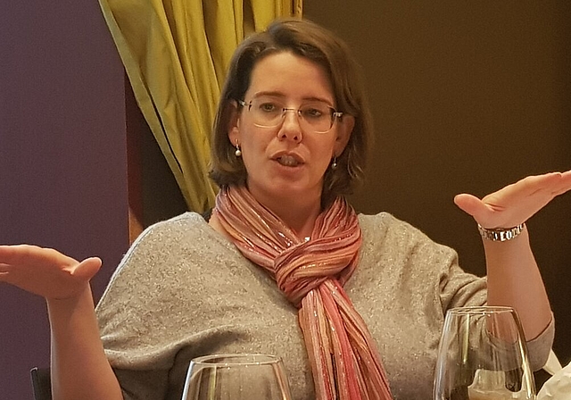 <em>Zerlegte die Zersiedelungsinitiative:</em> Jeanine Glarner am FDP-Politlunch. Foto: zvg