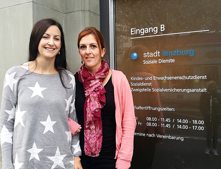 Die neuen Beraterinnen für Mütter und Väter in Lenzburg: Evelyne Guidi und Sheila Wehrli. Foto: Fritz Thut