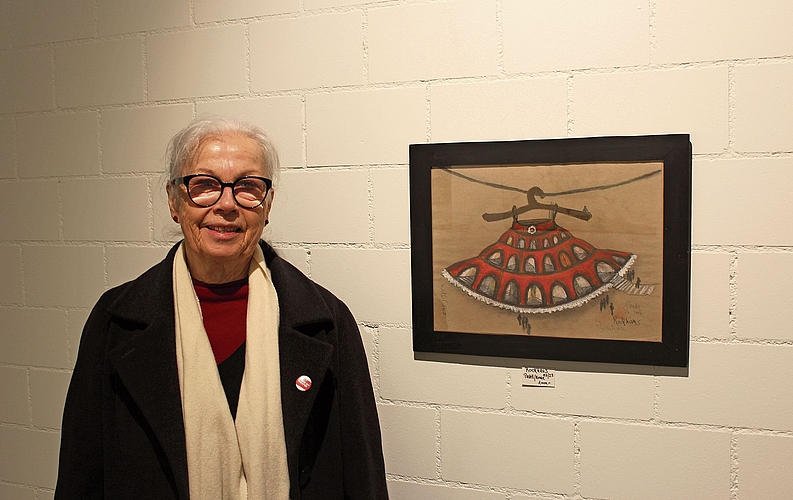 Brigit Wieser wird ihre Bilder noch bis am 11. April in Sarmenstorf ausstellen.Foto: Alexander Studer Brigit Wieser wird ihre Bilder noch bis am 11. April in Sarmenstorf ausstellen.Foto: Alexander Studer