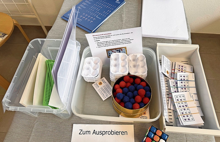 So kann die Brailleschrift vermittelt werden.Foto: VSc