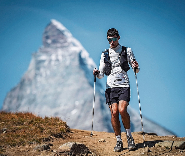 Den Matterhorn Ultraks SKY absolvierte Nicolas Wipf trotz Seitenstechen.Foto: zvg