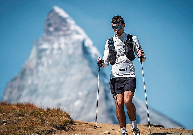 Den Matterhorn Ultraks SKY absolvierte Nicolas Wipf trotz Seitenstechen.Foto: zvg