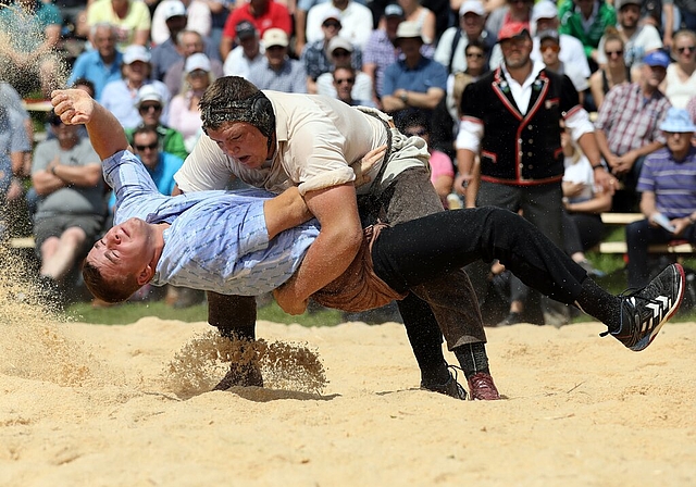 <em>Nationalsport am Nationalfeiertag:</em> Am 31. Juli spricht der Staufner Spitzenschwinger Nick Alpiger (oben) an der Bundesfeier in Dintikon. Foto: Pascale Alpiger
