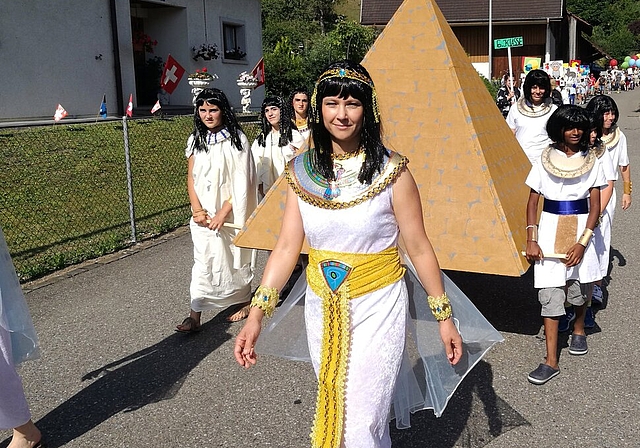Aus dem Land der Pyramiden: Eine Klasse thematisierte am Umzug Ägypten.