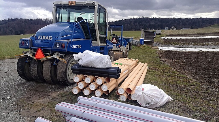 Erste Arbeiten: Vorbereitung für die Spange Hornerfeld. Foto: Fritz Thut