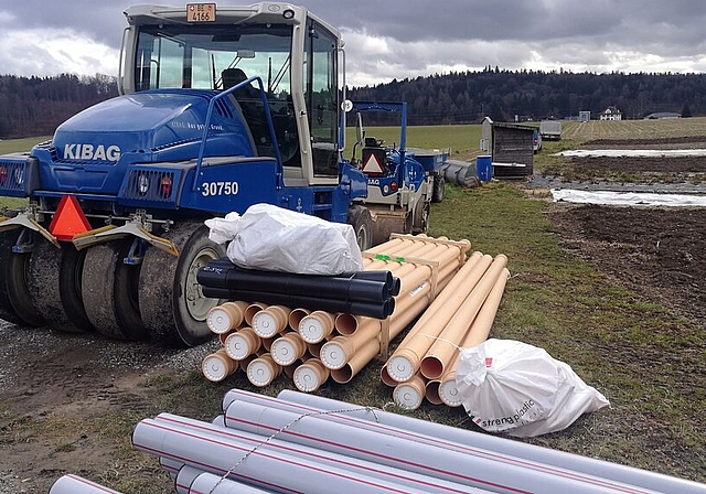 Erste Arbeiten: Vorbereitung für die Spange Hornerfeld. Foto: Fritz Thut