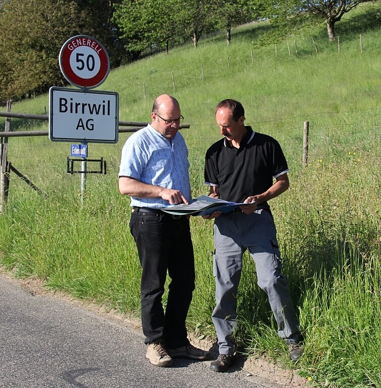 Zuversichtlich: Martin Härri und Max Härri (rechts) hoffen auf ein Ja der Gemeindeversammlung zum Vorhaben.