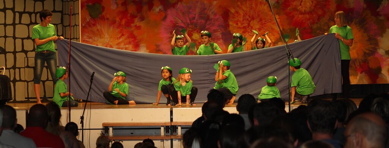 Gut inszeniert und packend dargeboten: Das Musical «Der König in der Kiste» von Kindergarten und Primarschule Fahrwangen. Foto: zvg
