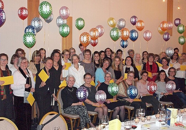 <em>60-Jahr-Feier des BPW Lenzburg:</em> Die Mitglieder des Frauennetzwerks setzen sich für Frauenförderung im Berufsleben ein. Foto: zvg