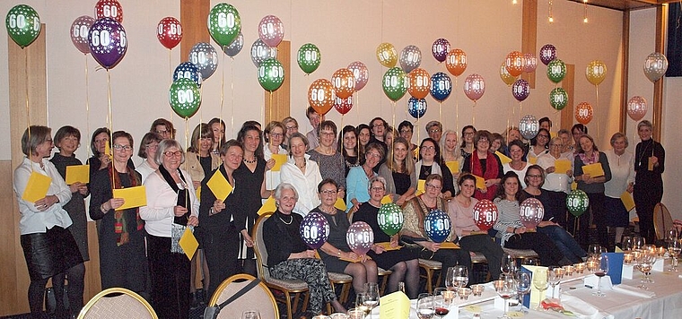 <em>60-Jahr-Feier des BPW Lenzburg:</em> Die Mitglieder des Frauennetzwerks setzen sich für Frauenförderung im Berufsleben ein. Foto: zvg