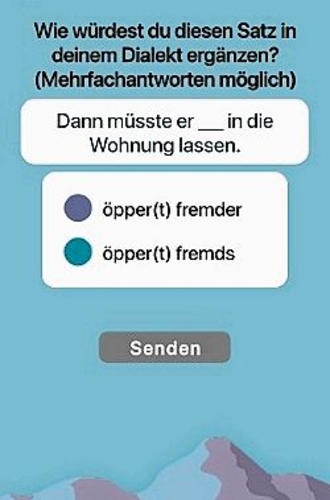 Mit einfachen Fragen kommt man per App zu genauen Ergebnissen.Screenshot: rfb