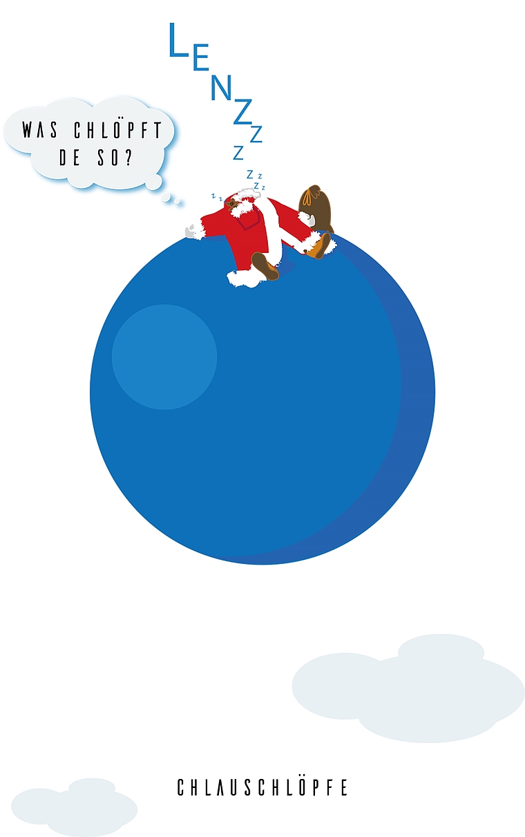 <em>Chlausklöpfe:</em> Dezember-Motiv der Rubrik Lenzburgiana. Illustration: mphs