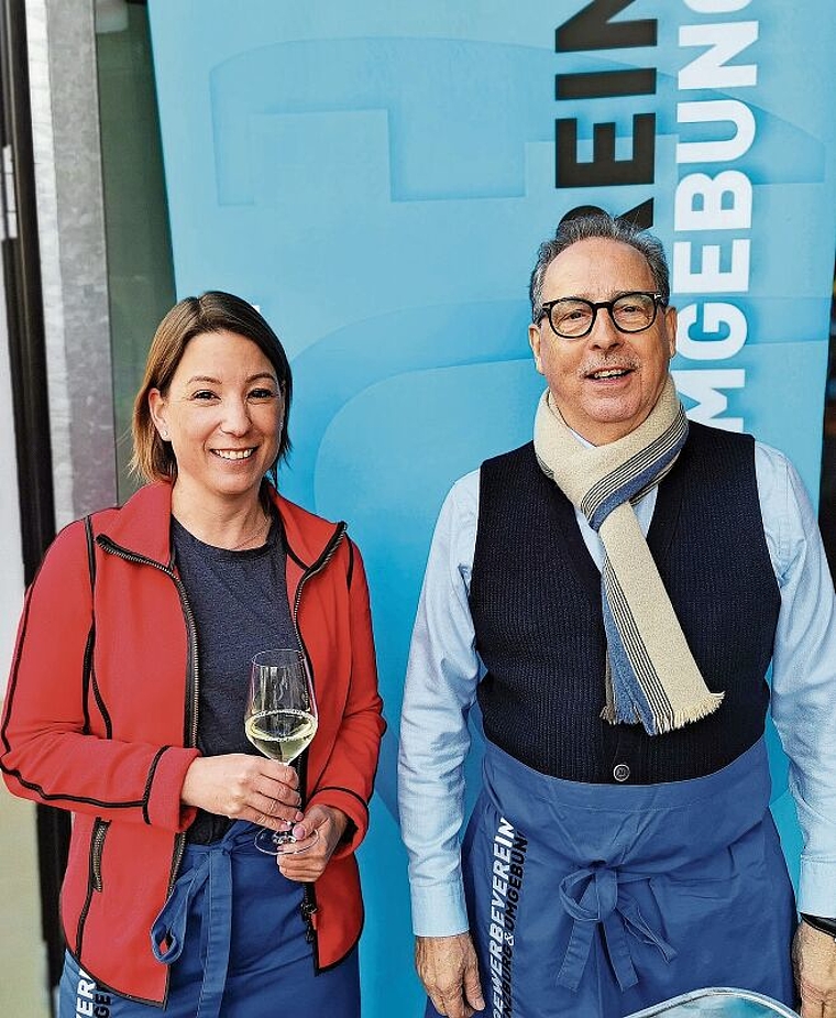 Künftige und aktuelle Führung des Gewerbevereins Lenzburg: Vizepräsidentin Lea Grossmann und Präsident Erich Renfer. Foto: Fritz Thut