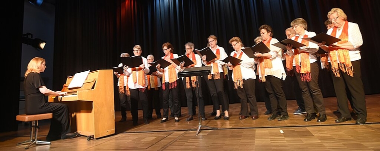 <em>Auch sie sorgten für eine gute Stimmung am Seetaler Sängertreffen:</em> Der Frauenchor Beinwil am See. Foto: Andreas Walker
