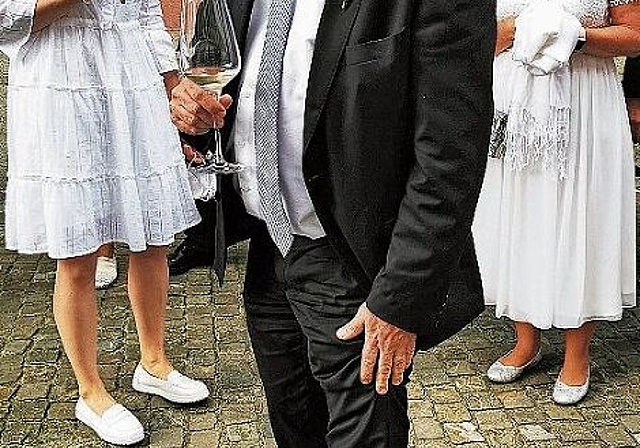 Mit Lenzburg-Socken: Ehrengast Regierungsrat Markus Dieth. Foto: Fritz Thut
