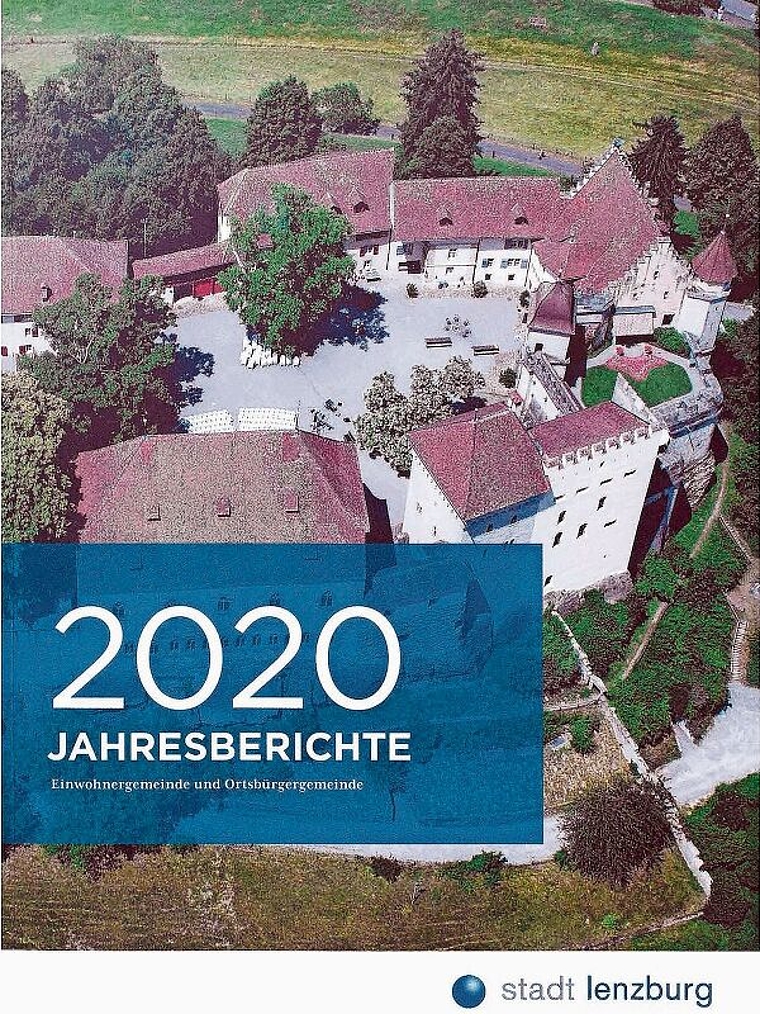 Ein Jahr auf 108 Seiten: Titelseite der Broschüre «Jahresberichte» der Stadt Lenzburg. Foto: sll