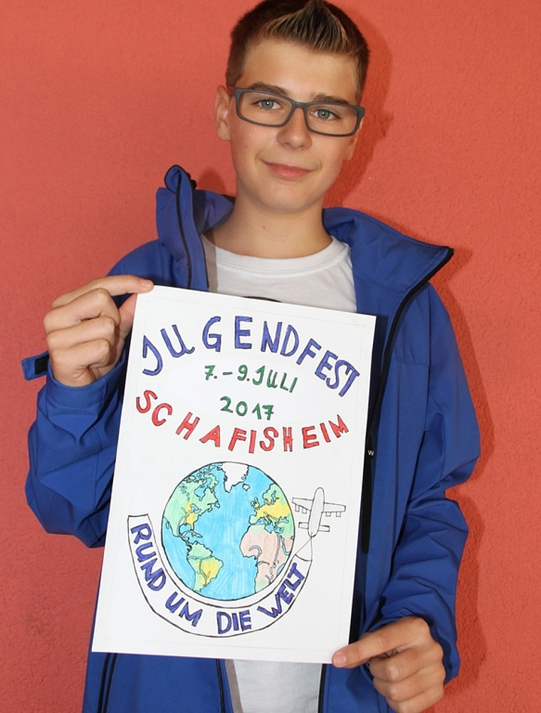 Reto Sommerhalder: Sein Flyer gefiel der Jury am besten. Foto: ST