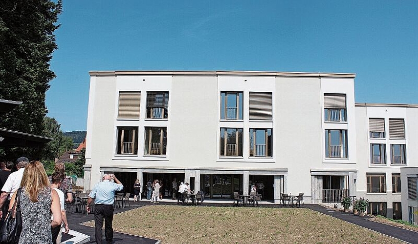 Klare Formen: Der nun eingeweihte Neubau der Stiftung Dankensberg. Foto: Alexander Studer
