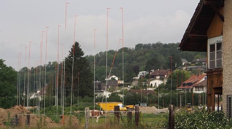<em>Überbauung Sandacher wirft Fragen auf: </em>Die Bauprojekte weichen vom rechtskräftigen Gestaltungsplan ab. Foto: mno