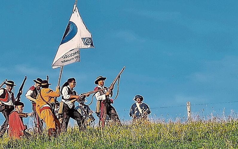 Sie schreiben heuer die Geschichte neu: Die Freischaren erzielen beim ersten Manöver einen historischen Sieg. Foto: Carolin Frei
