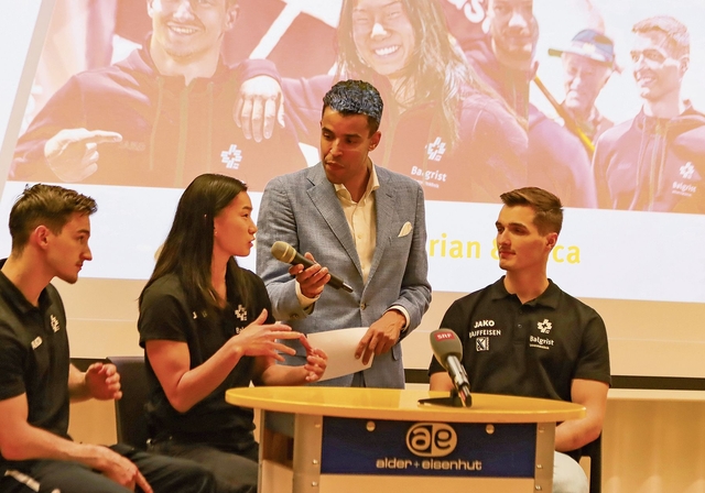 Auch Luca Giubellini, Florian Langenegger und Anny Wu wurden empfangen.Foto: Romi Schmid