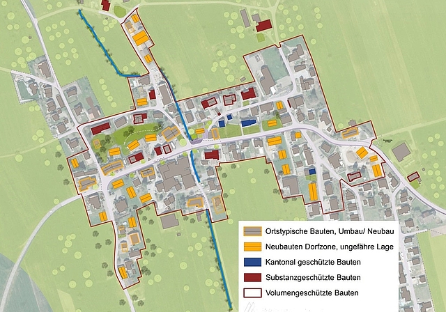 So entwickelt sich das Dorf: Nutzungsplan Bettwil.Illustration: zvg/Marti Partner AG
