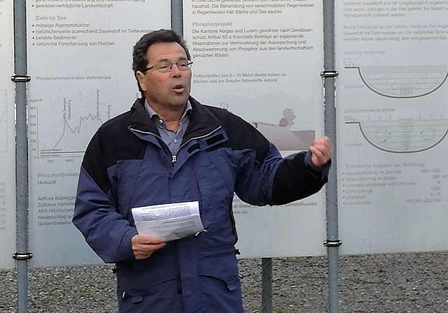 Neu im Vorstand: Arno Stöckli referierte an der GV des Landschaftsschutzverbandes Hallwilersee.Foto: tf