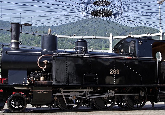 Löst Begeisterung aus: Die nach dem Brand 2013 restaurierte Lok G 3/4 208 des Vereins Ballenberg-Dampfbahn nach etwa 5000 Arbeitsstunden.Foto: Adrian Kehrli
