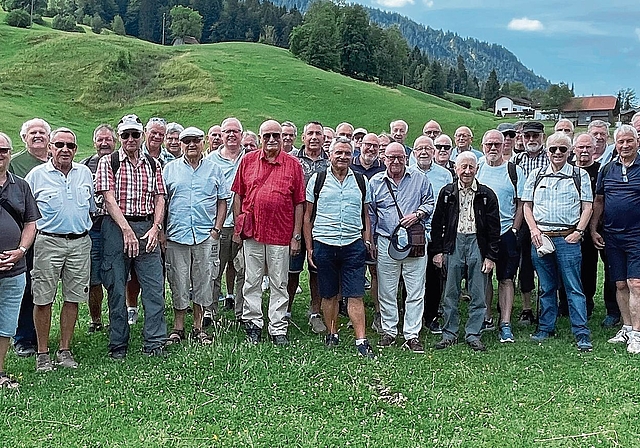 Der Seener Männerstamm besuchte das Berggasthaus Marbachegg.Foto: zvg