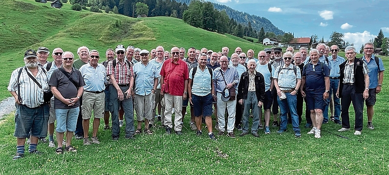 Der Seener Männerstamm besuchte das Berggasthaus Marbachegg.Foto: zvg