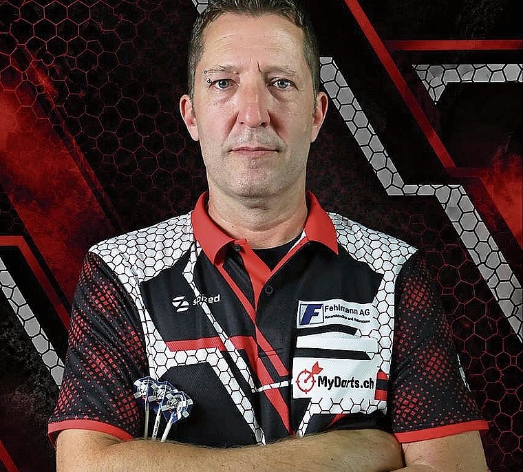 Alex Fehlmann ist mit seiner Leistung unzufrieden.Foto: Swiss Darts Association