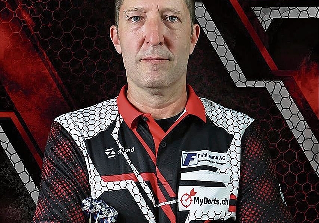 Alex Fehlmann ist mit seiner Leistung unzufrieden.Foto: Swiss Darts Association