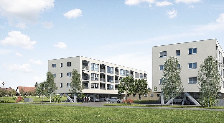Passt das ins Dorfbild? Eine Visualisierung der Bauten für die Alterswohnungen «Sunnepark» in Schafisheim. Foto: zvg