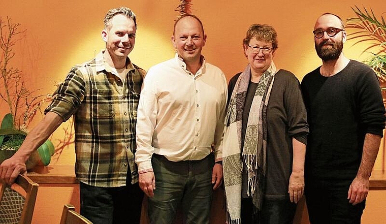 Der Vorstand (von links): Pascal Meier, Heinz Lüem, Angelina Meyer, Mauro Stritt. Foto: Romi Schmid