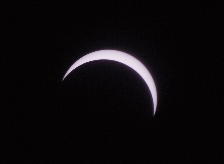 In der Maximumsphase wird bei uns die Sonne zu über 90% bedeckt sein.Foto: Andreas Walker