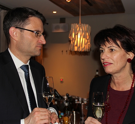 Nach dem WEF in Davos ein Heimspiel am Hallwilersee: Bundespräsidentin Doris Leuthard, hier mit dem Basler Regierungsrat Lukas Engelberger. Nach dem WEF in Davos ein Heimspiel am Hallwilersee: Bundespräsidentin Doris Leuthard, hier mit dem Basler Regierungsrat Lukas Engelberger.
