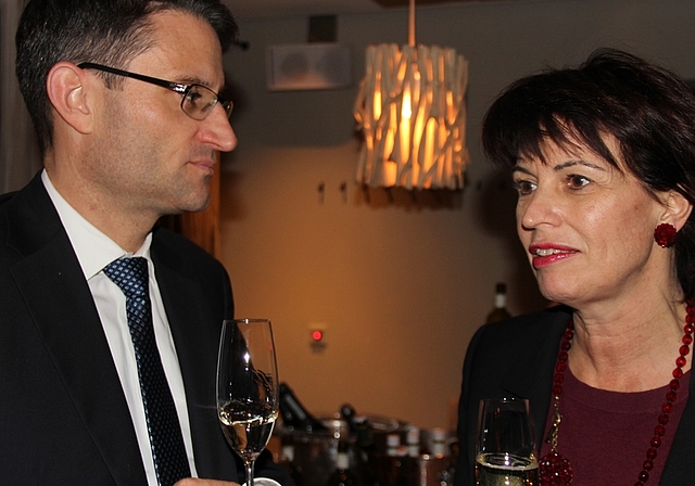 Nach dem WEF in Davos ein Heimspiel am Hallwilersee: Bundespräsidentin Doris Leuthard, hier mit dem Basler Regierungsrat Lukas Engelberger.