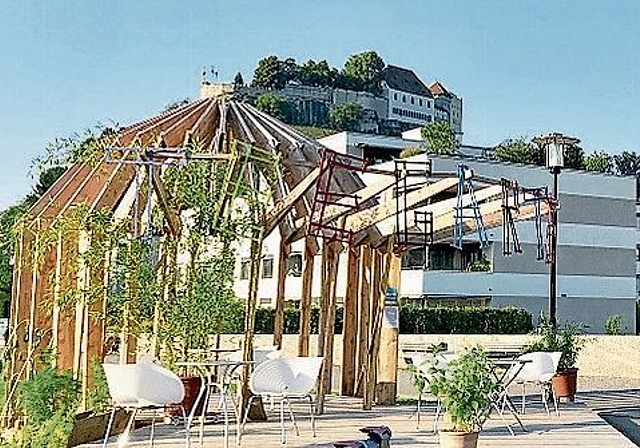 Bereit für die dritte Saison: Der Pavillon des Teegartens im Widmipark.Foto: zvg