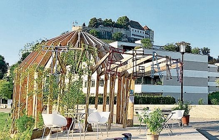 Bereit für die dritte Saison: Der Pavillon des Teegartens im Widmipark.Foto: zvg