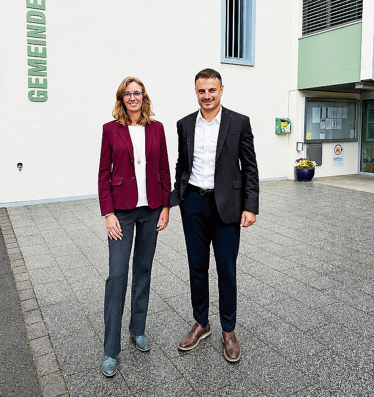 Ivan Brigante, neuer Geschäftsführer der Gemeinde Rupperswil, und Bianca Fuchs, neue Gemeindeschreiberin.Foto:  zvg