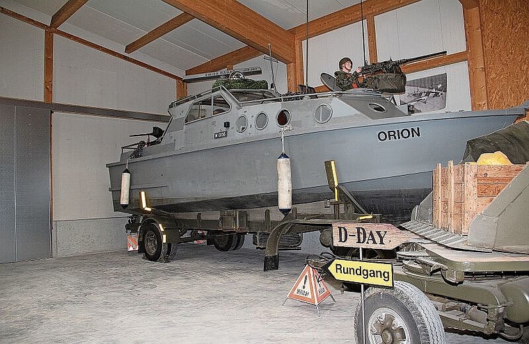 Davon gibt es gerade mal elf Exemplare: Das Patrouillenboot P-80 gehört zu den aktuellen Neuzugängen im Militärmuseum. Foto: Carolin Frei