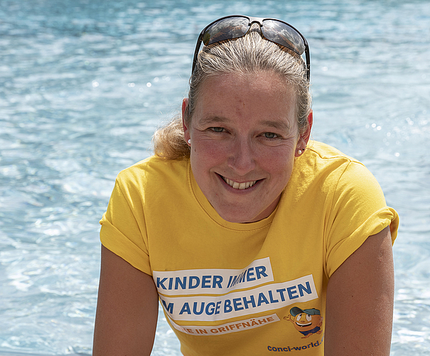 «Für mich der Traumjob»: Christine Schuster, Badmeister-Stellvertreterin. Foto: PWi