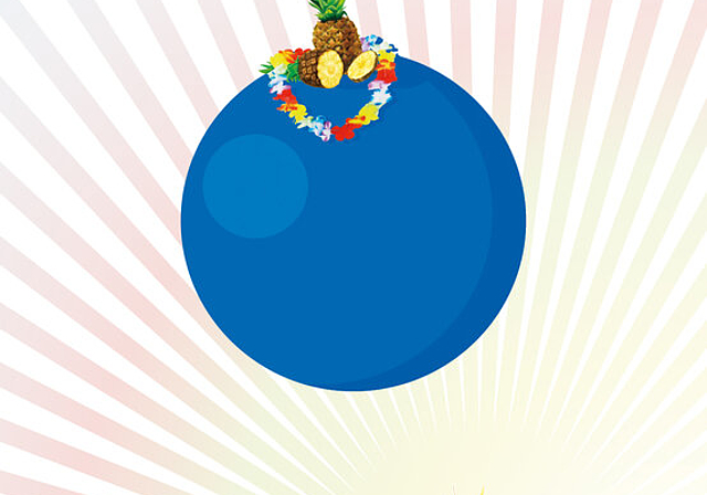 Hawaii Kawumm: Juli-Motiv der Reihe «Lenzburgiana». Illustration: mphs