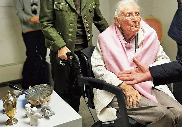 Hommage an eine Pionierin der Hospizbewegung: Luise Thut in der ihr gewidmeten Ausstellung im Müllerhaus. Foto: Fritz Thut