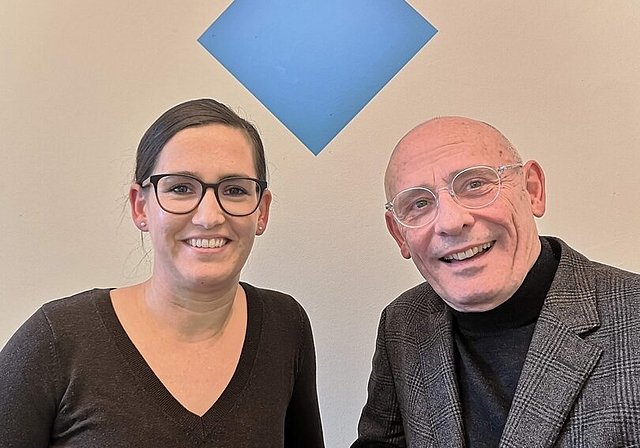 <em>Initianten des Vereins Tagesschule Lenzburg:</em> Einwohnerrätin Corinne Horisberger und Wolfgang J. Pfund. Foto: Fritz Thut