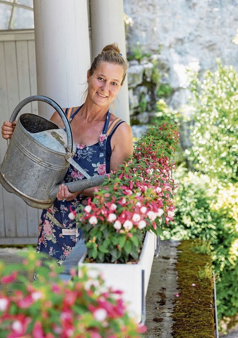 Gärtnerin auf Schloss Wildegg: Tanya van der Laan. Foto: Pascal Meier/MA