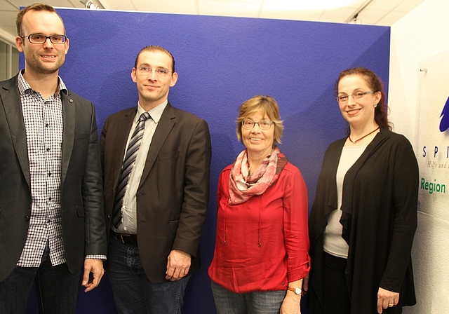 Eine gute Lösung gefunden: Martin Imhof, Daniel Lukic, Martha Frei undAnita Berger sind von der Zusammenarbeit überzeugt. Foto: ST